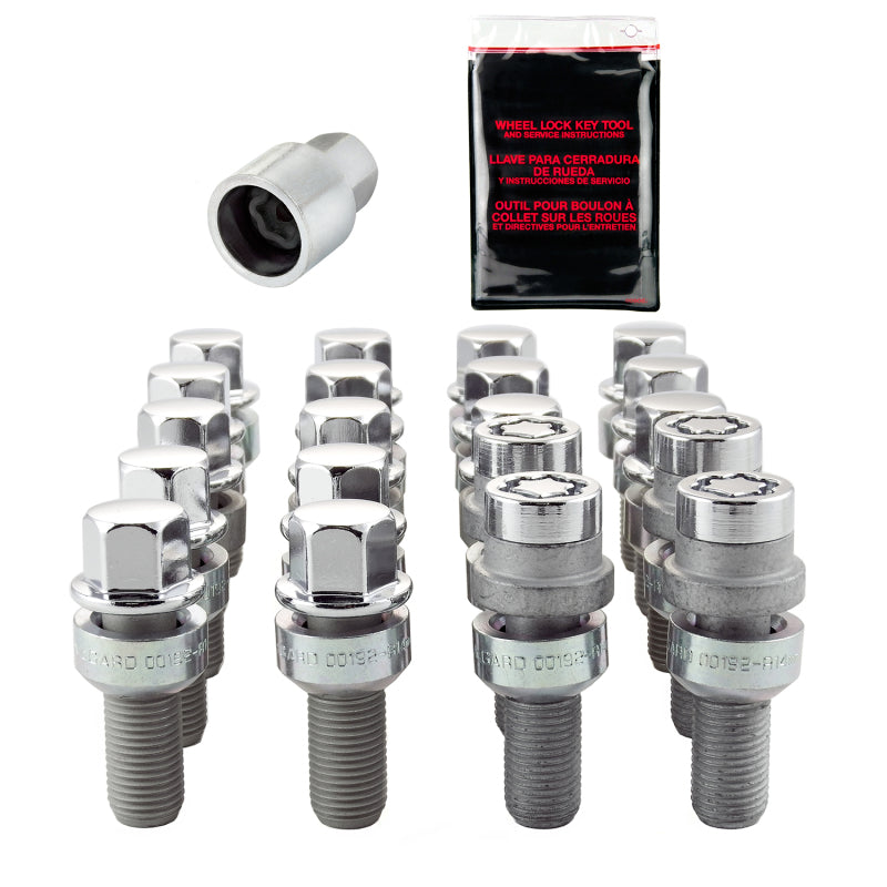 McGard 5 Lug Hex Install Kit w/Locks (Radius Seat Bolt) M14X1.5 / 17mm Hex / 28.1mm Shank L - Chrome McGard 5 Lug Hex Install Kit w/Locks (Radius Seat Bolt) M14X1.5 / 17mm Hex / 28.1mm Shank L - Chrome