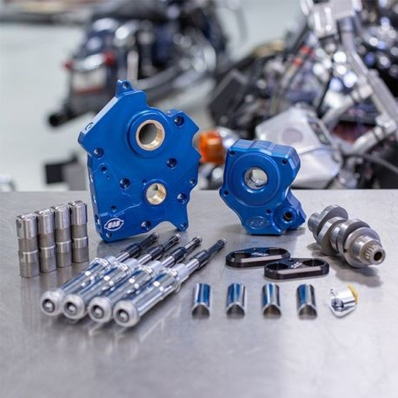S&S Cycle 2017+ Water Cooled M8 Models Chain Drive 465C Cam Chest Kit w/ Chrome Pushrod Tubes S&S Cycle 2017+ Water Cooled M8 Models Chain Drive 465C Cam Chest Kit w/ Chrome Pushrod Tubes