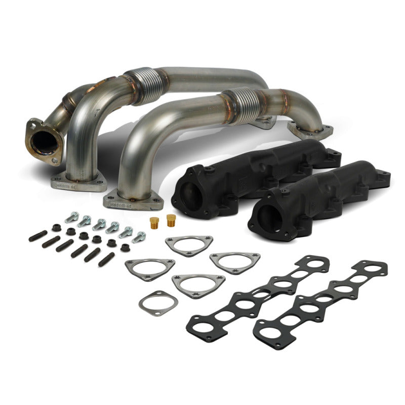 BD Diesel 08-10 Ford F-250/F-350/F-450/F-550 Powerstroke 6.4L Up Pipes Kit w/Manifold Set BD Diesel 08-10 Ford F-250/F-350/F-450/F-550 Powerstroke 6.4L Up Pipes Kit w/Manifold Set