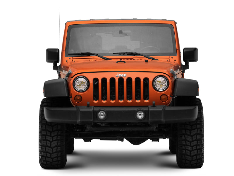 Raxiom 97-18 Jeep Wrangler TJ/JK Axial Spider LED Headlight w/ Amber DRL- Chrome Hsng (Clear Lens) Raxiom 97-18 Jeep Wrangler TJ/JK Axial Spider LED Headlight w/ Amber DRL- Chrome Hsng (Clear Lens)