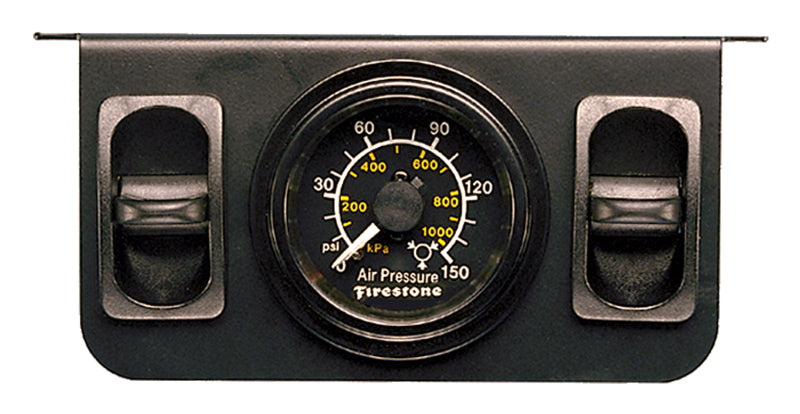 Firestone Air Adjustable Leveling Pneumatic Control Panel w/Dual Black Gauge 0-150psi (WR17602145) Firestone Air Adjustable Leveling Pneumatic Control Panel w/Dual Black Gauge 0-150psi (WR17602145)
