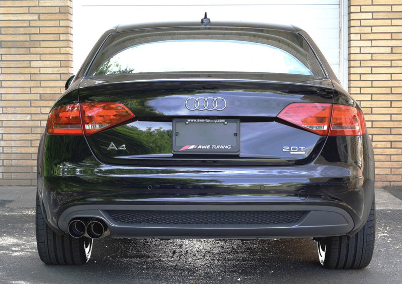 AWE Tuning Audi B8 A4 Touring Edition Exhaust - Single Side Diamond Black Tips AWE Tuning Audi B8 A4 Touring Edition Exhaust - Single Side Diamond Black Tips