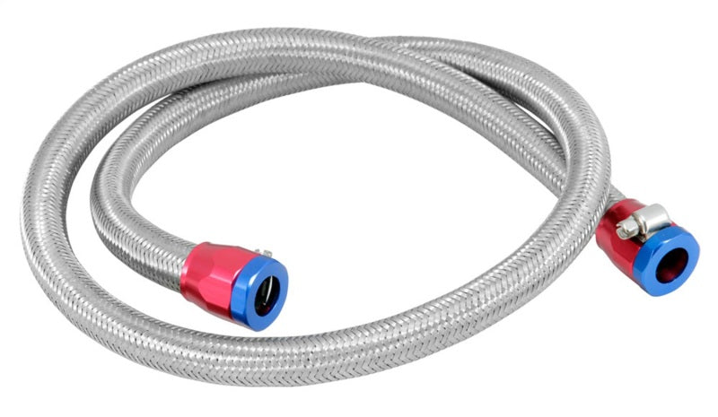 Spectre Stainless Steel Flex Fuel Line 3/8in. ID - 3ft. w/Clamps Red/Blue Spectre Stainless Steel Flex Fuel Line 3/8in. ID - 3ft. w/Clamps Red/Blue