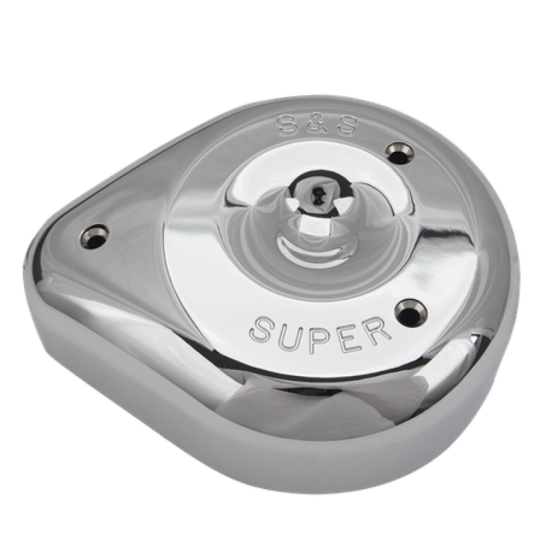 S&S Cycle Teardrop Chrome Air Cleaner Cover For S&S Super E/G Carbs S&S Cycle Teardrop Chrome Air Cleaner Cover For S&S Super E/G Carbs