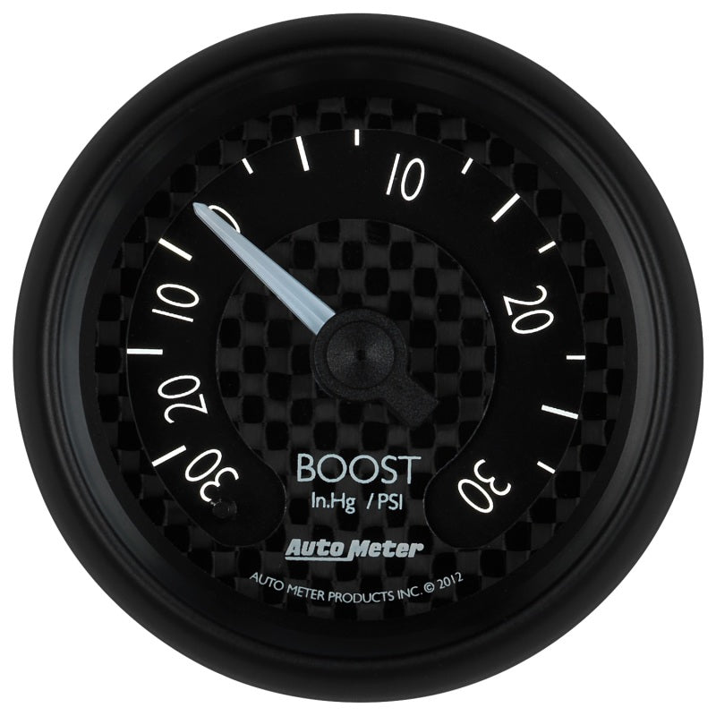 Autometer GT Series 52mm Mechanical 30 In Hg/30 psi Vacuum/Boost Gauge Autometer GT Series 52mm Mechanical 30 In Hg/30 psi Vacuum/Boost Gauge