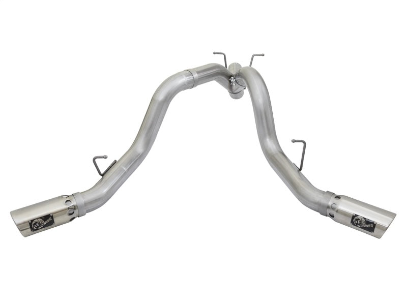 aFe ATLAS 4in DPF-Back Alum Steel Exhaust System w/Dual Exit Polished Tip 2017 GM Duramax 6.6L (td) aFe ATLAS 4in DPF-Back Alum Steel Exhaust System w/Dual Exit Polished Tip 2017 GM Duramax 6.6L (td)