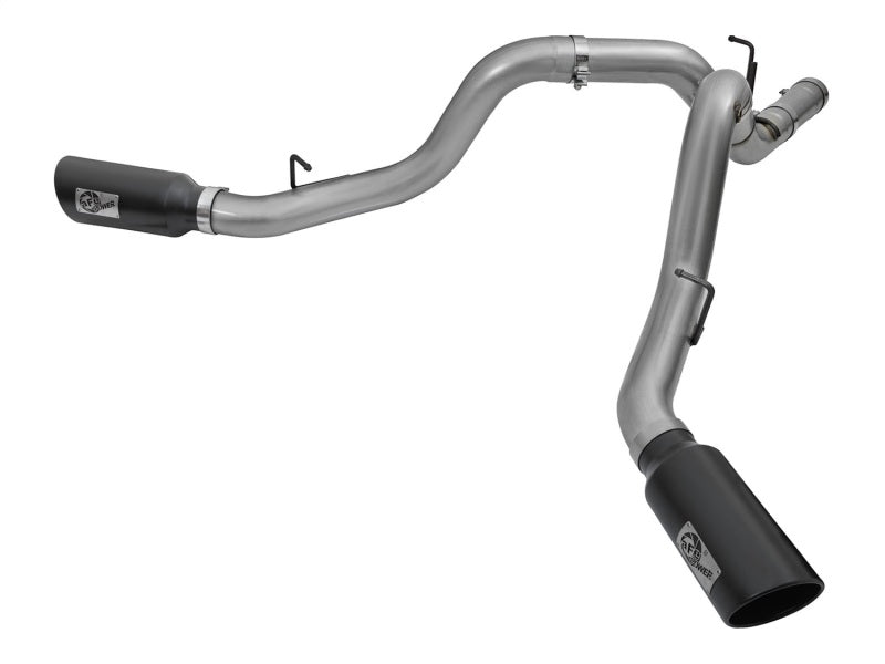 aFe LARGE Bore HD 4in Dual DPF-Back SS Exhaust w/Black Tip 16-17 GM Diesel Truck V8-6.6L (td) LML aFe LARGE Bore HD 4in Dual DPF-Back SS Exhaust w/Black Tip 16-17 GM Diesel Truck V8-6.6L (td) LML