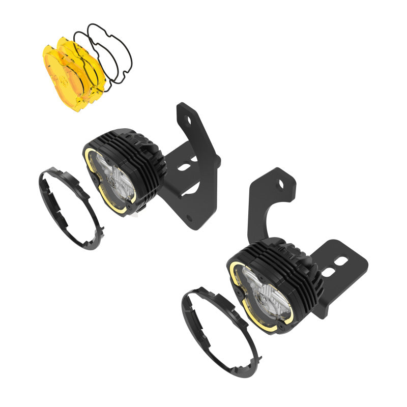 KC HiLiTES FLEX ERA 3 Dual Mode SAE Fog Lights - 2-Light Master Kit for Jeep JK/JL/JT Steel Bumpers KC HiLiTES FLEX ERA 3 Dual Mode SAE Fog Lights - 2-Light Master Kit for Jeep JK/JL/JT Steel Bumpers