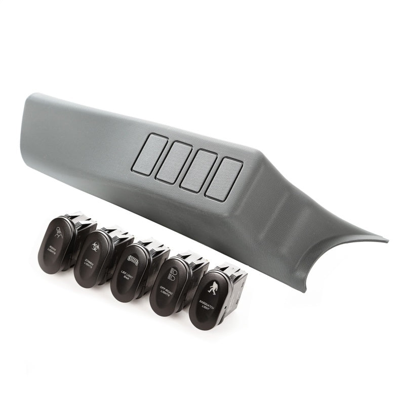 Rugged Ridge Etched A-Pillar 4 Switch Pod Kit LHD 07-10 JK Rugged Ridge Etched A-Pillar 4 Switch Pod Kit LHD 07-10 JK