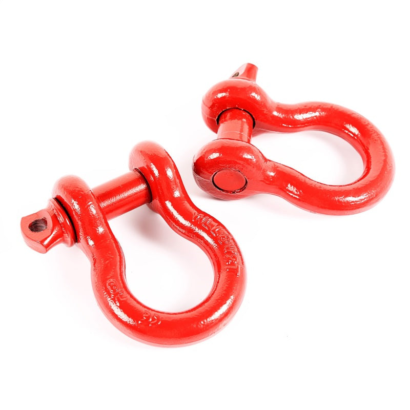Rugged Ridge Red 7/8in D-Shackles Rugged Ridge Red 7/8in D-Shackles