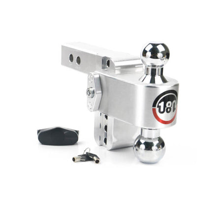 Weigh Safe 180 Hitch 4in Drop Hitch & 2in Shank (10K/12.5K GTWR) - Aluminum