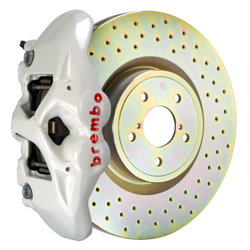 Brembo 02-07 Impreza/WRX/08-14 WRX Front GT BBK 4 Piston Cast 326 x30 1pc Rotor Drilled- White Brembo 02-07 Impreza/WRX/08-14 WRX Front GT BBK 4 Piston Cast 326 x30 1pc Rotor Drilled- White