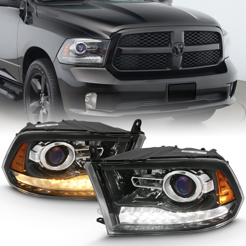 ANZO 2009-2018 Dodge Ram 1500 Projector Plank Style Switchback H.L Halo Black Amber (OE Style) ANZO 2009-2018 Dodge Ram 1500 Projector Plank Style Switchback H.L Halo Black Amber (OE Style)