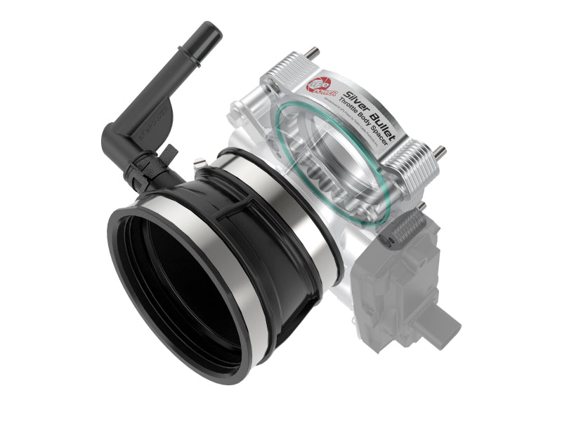 aFe 2020 Vette C8 Silver Bullet Aluminum Throttle Body Spacer Works w/ Factory Intake Only - Silver aFe 2020 Vette C8 Silver Bullet Aluminum Throttle Body Spacer Works w/ Factory Intake Only - Silver