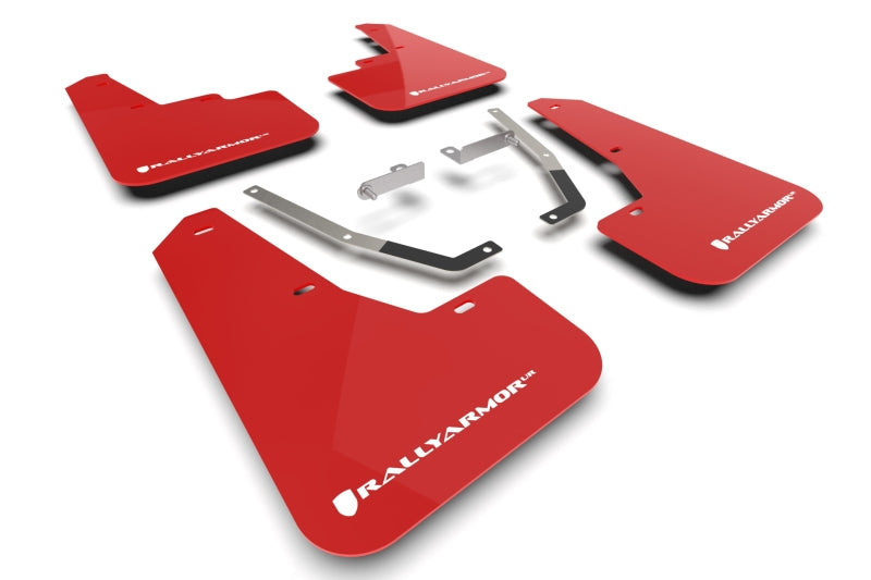 Rally Armor 2024 Subaru Crosstrek Red UR Mud Flap White Logo Rally Armor 2024 Subaru Crosstrek Red UR Mud Flap White Logo