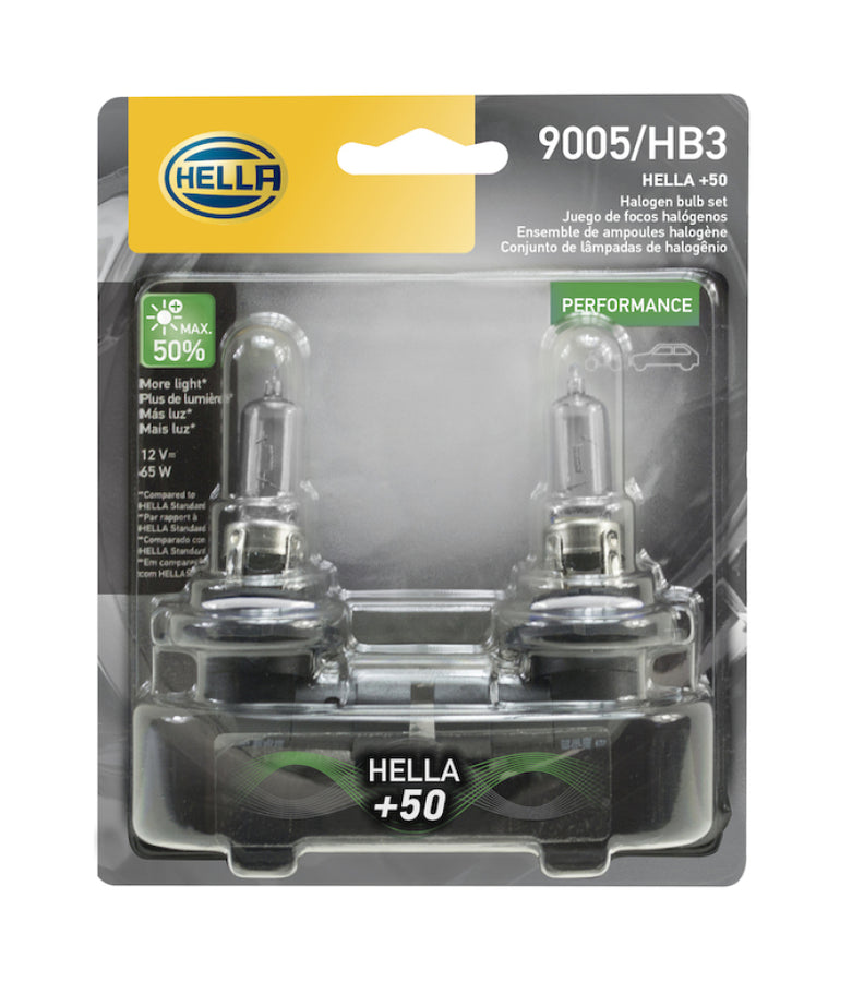 Hella Bulb 9005 12V 65W P20D T4 +50 (2) Hella Bulb 9005 12V 65W P20D T4 +50 (2)