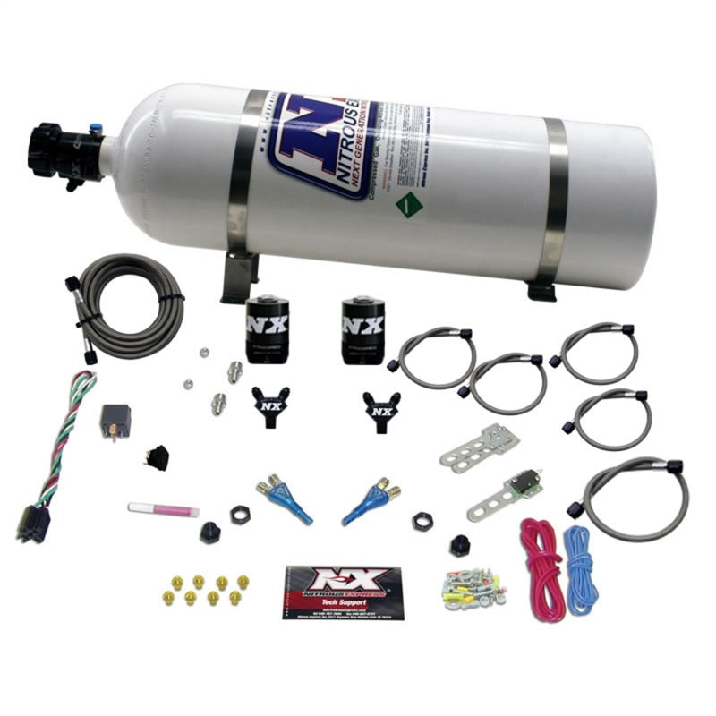 Nitrous Express GM EFI Dual Nozzle Nitrous Kit (100-300HP) w/15lb Bottle Nitrous Express GM EFI Dual Nozzle Nitrous Kit (100-300HP) w/15lb Bottle