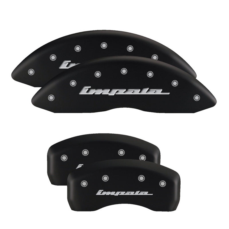 MGP 4 Caliper Covers Engraved Front & Rear MOPAR Black finish silver ch MGP 4 Caliper Covers Engraved Front & Rear MOPAR Black finish silver ch