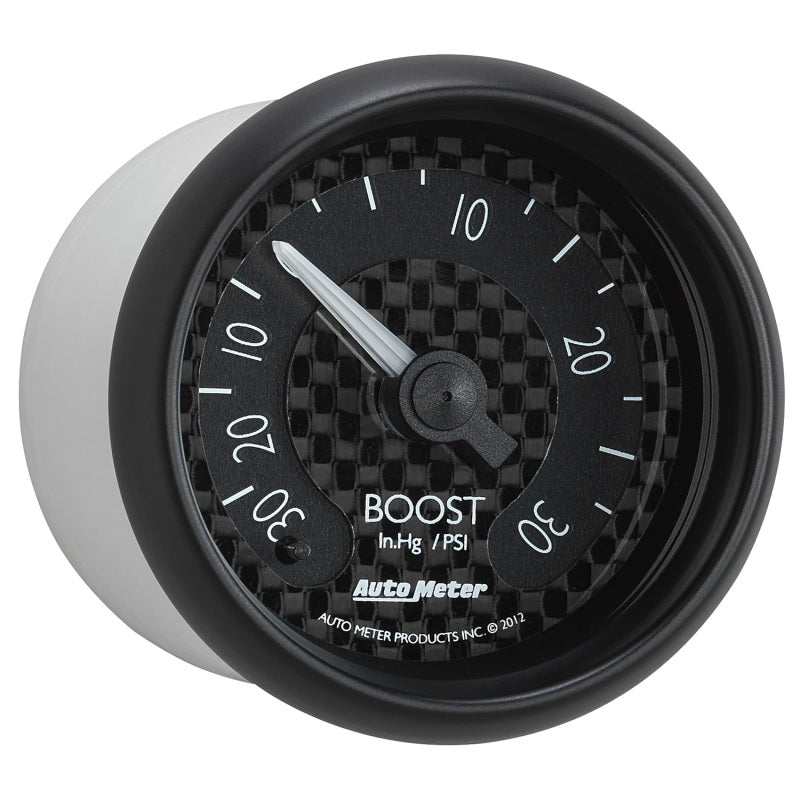 Autometer GT Series 52mm Mechanical 30 In Hg/30 psi Vacuum/Boost Gauge Autometer GT Series 52mm Mechanical 30 In Hg/30 psi Vacuum/Boost Gauge