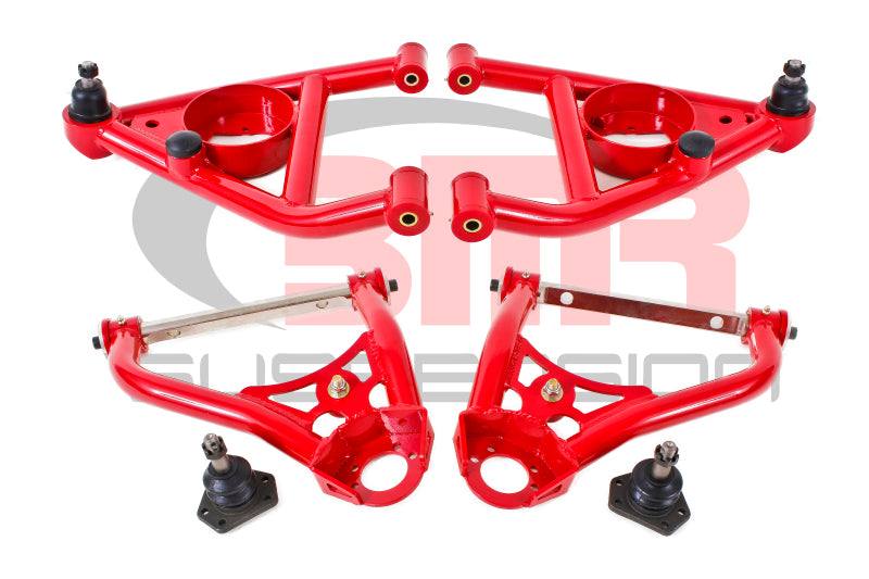 BMR 67-69 1st Gen F-Body Upper And Lower A-Arm Kit - Red BMR 67-69 1st Gen F-Body Upper And Lower A-Arm Kit - Red