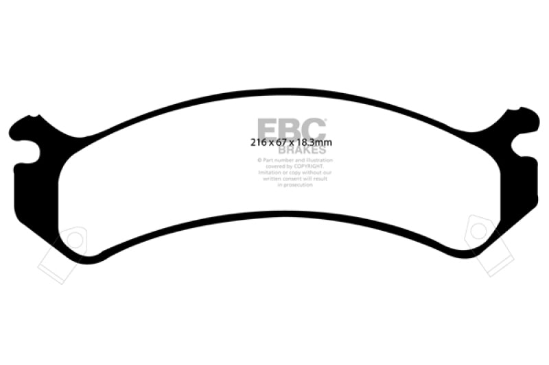 EBC 01-05 Cadillac Deville 4.6 HD Redstuff Front Brake Pads EBC 01-05 Cadillac Deville 4.6 HD Redstuff Front Brake Pads