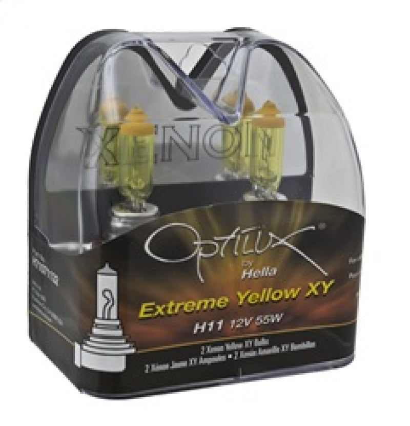 Hella Optilux H11 55W XY Extreme Yellow Bulbs (Pair) Hella Optilux H11 55W XY Extreme Yellow Bulbs (Pair)