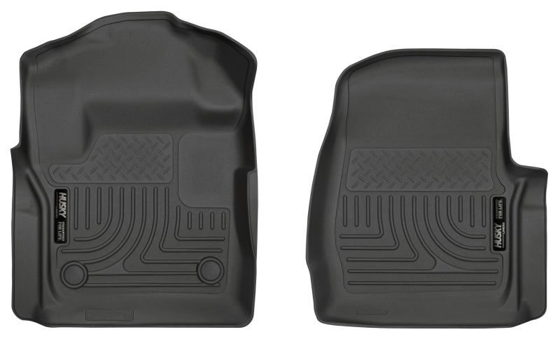 Husky Liners 17 Ford F-250 F-350 Super Duty Standard Cab WeatherBeater Black Front Floor Liners Husky Liners 17 Ford F-250 F-350 Super Duty Standard Cab WeatherBeater Black Front Floor Liners
