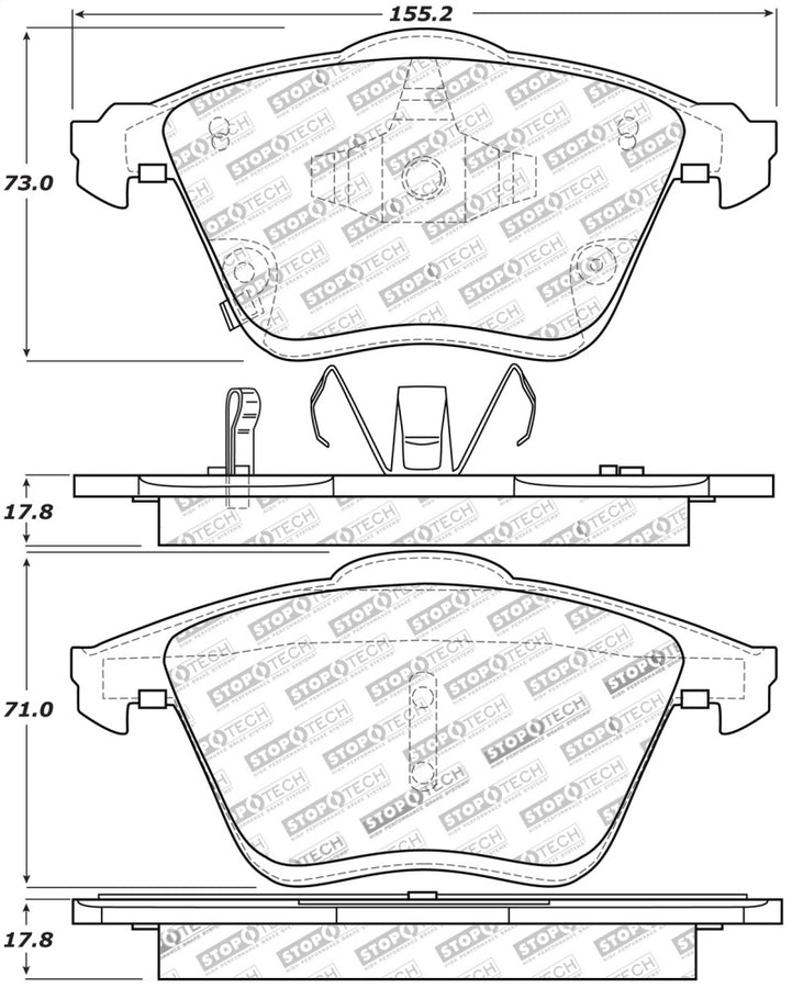 StopTech Performance 06-07 Mazda 6 Front Brake Pads StopTech Performance 06-07 Mazda 6 Front Brake Pads