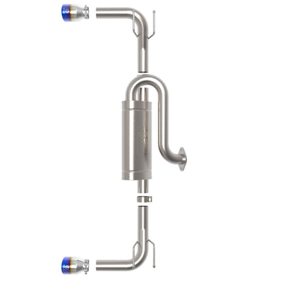 aFe 19-22 Mazda 3 L4 2.5L Takeda 3in to 2-1/2in 304 SS Axle-Back Exhaust w/ Blue Flame Tip