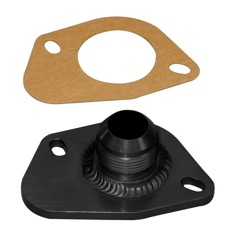 Moroso Ford Small Block Bolt-On Water Outlet Filler Neck -16An Fitting - Aluminum Moroso Ford Small Block Bolt-On Water Outlet Filler Neck -16An Fitting - Aluminum