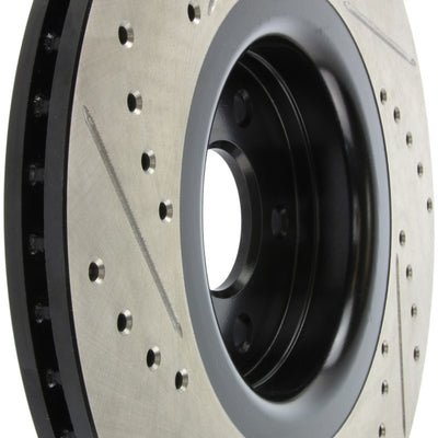 StopTech 14+ Ford Focus ST w/ 335mm Brakes Front Left Slotted & Drilled Rotor