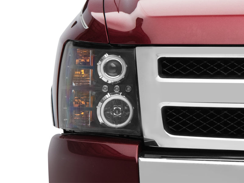 Raxiom 07-13 Silverado 1500 Super White LED Halo Projector Headlights- Black Housing (Clear Lens) Raxiom 07-13 Silverado 1500 Super White LED Halo Projector Headlights- Black Housing (Clear Lens)