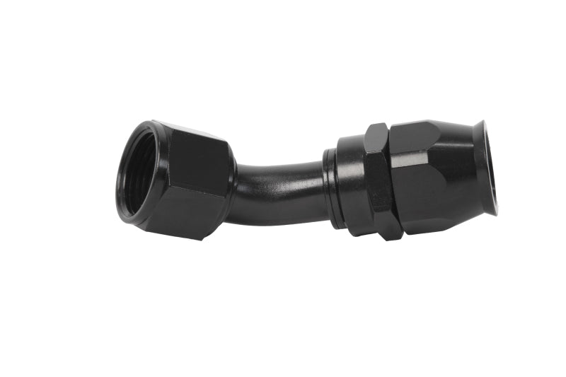 Aeromotive PTFE Hose End - AN-12 - 45 Deg - Black Anodized Aeromotive PTFE Hose End - AN-12 - 45 Deg - Black Anodized
