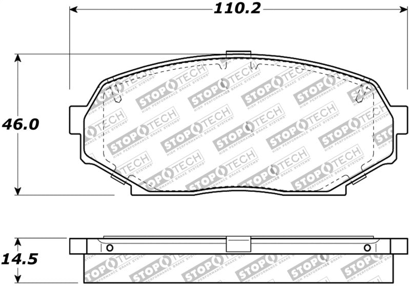 StopTech Street Touring 90-93 Mazda Miata Front Brake Pads D525 StopTech Street Touring 90-93 Mazda Miata Front Brake Pads D525