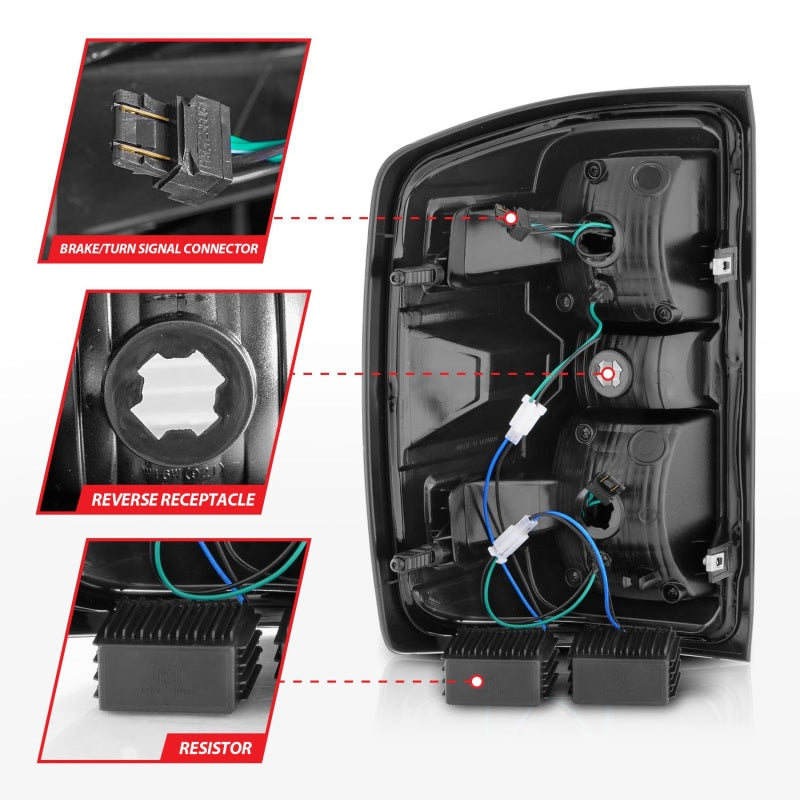 ANZO 15-19 Chevy Silverado 2500HD/3500HD (Factory Halogen Only) LED Tail Lights Smoke w/Clear Lens ANZO 15-19 Chevy Silverado 2500HD/3500HD (Factory Halogen Only) LED Tail Lights Smoke w/Clear Lens