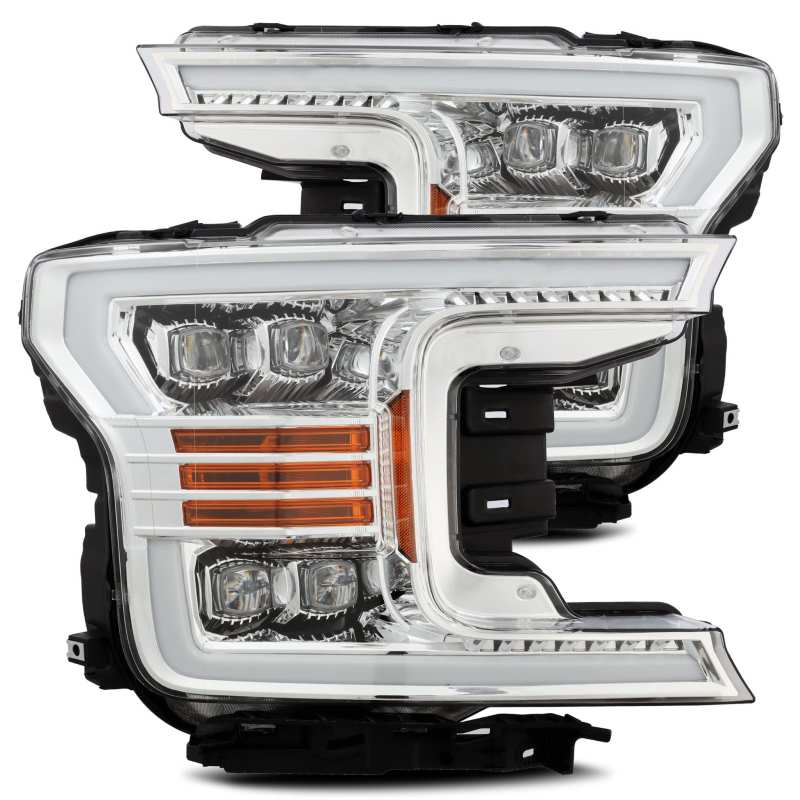 AlphaRex 18-19 Ford F-150 NOVA LED Projector Headlights Plank Style Chrome w/ActivLight/Seq Signal AlphaRex 18-19 Ford F-150 NOVA LED Projector Headlights Plank Style Chrome w/ActivLight/Seq Signal