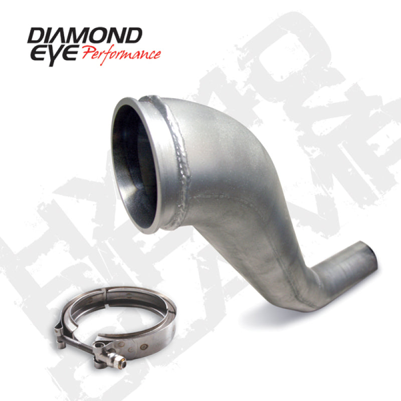 Diamond Eye KIT 4in DWNP HX40 TURBO-DIRECT FLANGE W/ V-Band CLAMP AL DODGE 94-02 Diamond Eye KIT 4in DWNP HX40 TURBO-DIRECT FLANGE W/ V-Band CLAMP AL DODGE 94-02