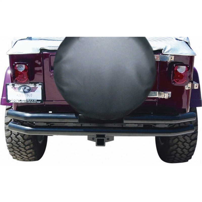 Rampage 1976-1983 Jeep CJ5 Double Tube Rear Bumper - Black Rampage 1976-1983 Jeep CJ5 Double Tube Rear Bumper - Black