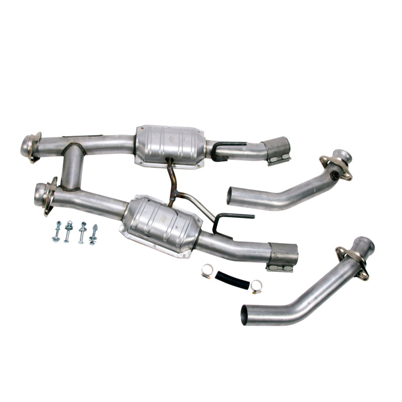 BBK 86-93 Mustang 5.0 High Flow H Pipe With Catalytic Converters - 2-1/2 BBK 86-93 Mustang 5.0 High Flow H Pipe With Catalytic Converters - 2-1/2