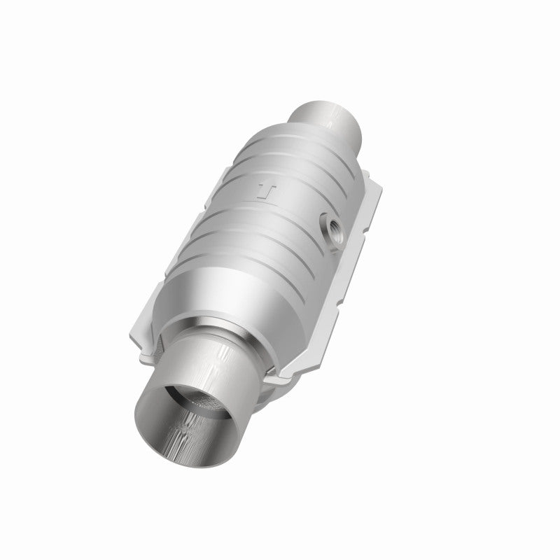 MagnaFlow Conv Univ 2.5in Inlet/Outlet Center/Center Round 11in Body L x 5.125in W x 15in Overall L MagnaFlow Conv Univ 2.5in Inlet/Outlet Center/Center Round 11in Body L x 5.125in W x 15in Overall L