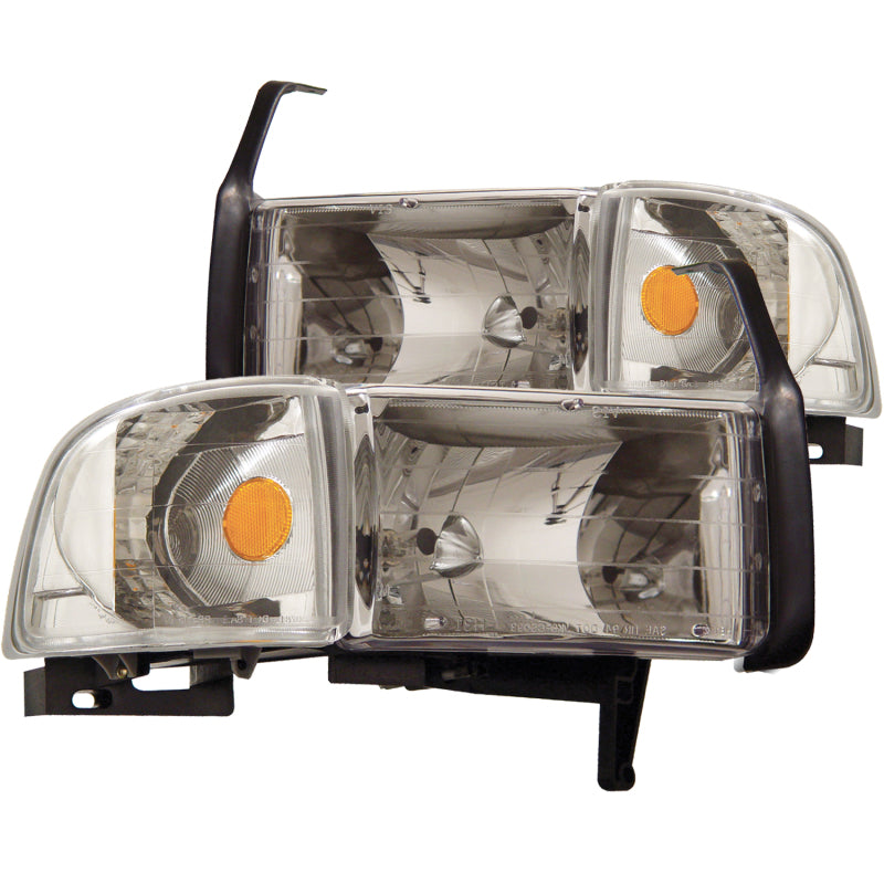 ANZO 1994-2001 Dodge Ram Crystal Headlights Chrome ANZO 1994-2001 Dodge Ram Crystal Headlights Chrome
