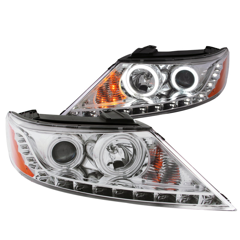 ANZO 2011-2013 Kia Sorento Projector Headlights w/ Halo Chrome (CCFL) ANZO 2011-2013 Kia Sorento Projector Headlights w/ Halo Chrome (CCFL)