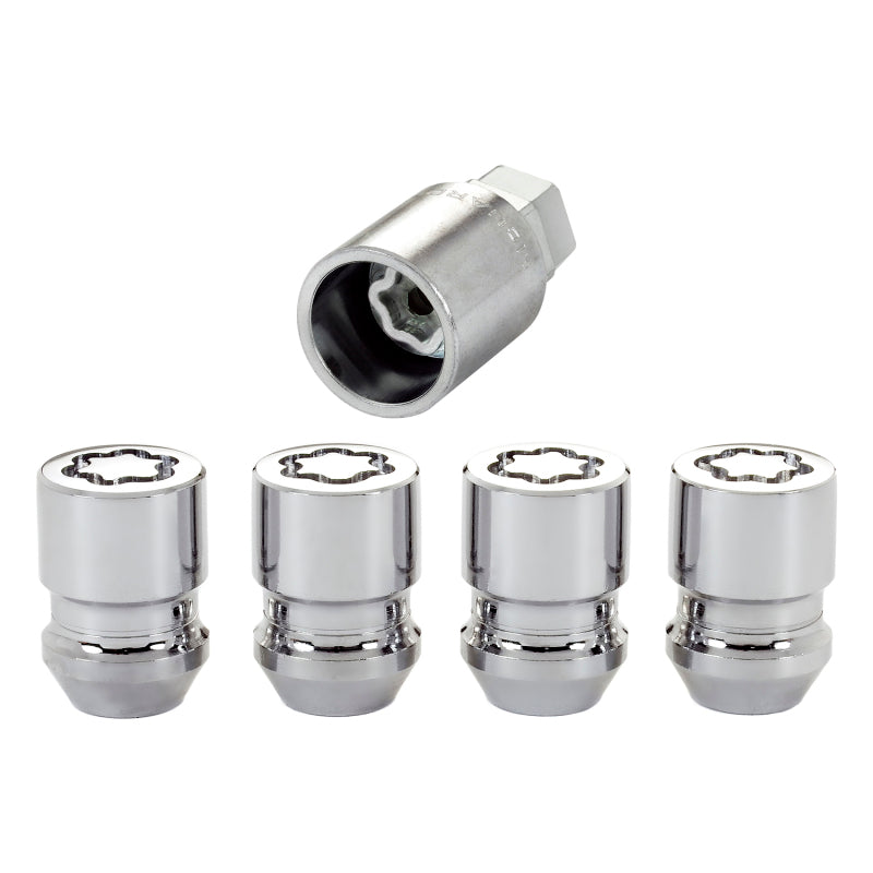 McGard Wheel Lock Nut Set - 4pk. (Cone Seat) M12X1.5 / 19mm & 21mm Dual Hex / 1.28in. L - Chrome McGard Wheel Lock Nut Set - 4pk. (Cone Seat) M12X1.5 / 19mm & 21mm Dual Hex / 1.28in. L - Chrome