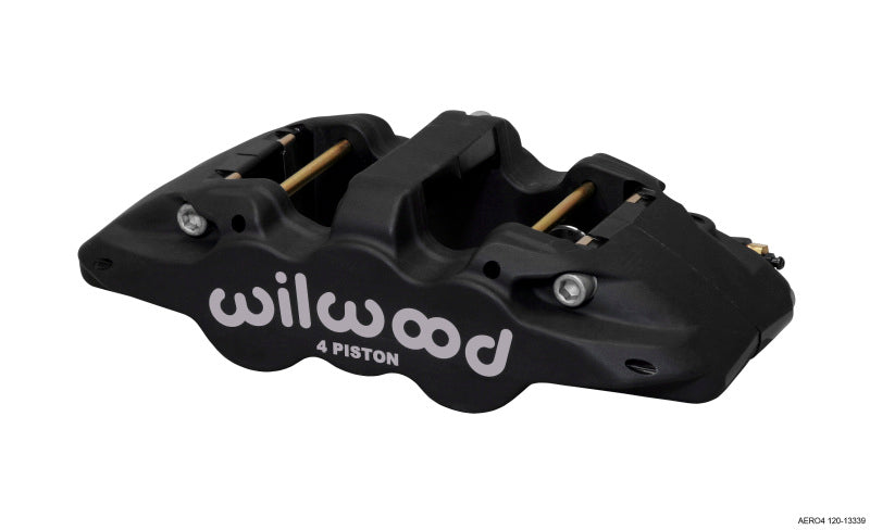 Wilwood Caliper-Aero4 - Black Anodize 1.12/1.12in Pistons 1.25in Disc Wilwood Caliper-Aero4 - Black Anodize 1.12/1.12in Pistons 1.25in Disc
