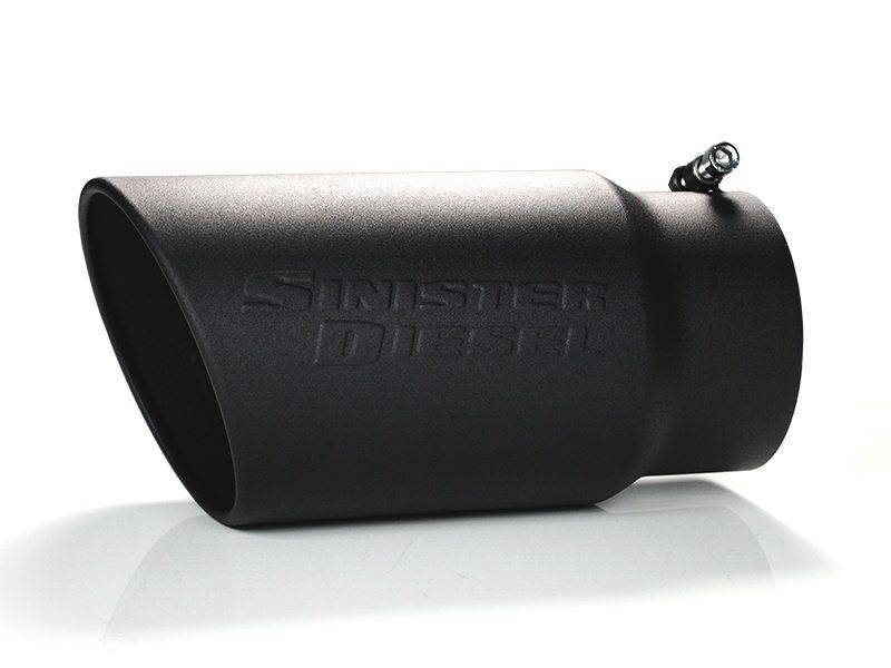 Sinister Diesel Universal Black Ceramic Coated Stainless Steel Exhaust Tip (5in to 6in) Sinister Diesel Universal Black Ceramic Coated Stainless Steel Exhaust Tip (5in to 6in)
