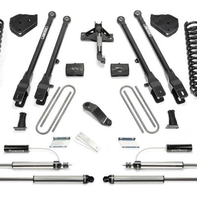 Fabtech 17-21 Ford F250/350 4WD Gas 4in 4Link Sys w/Coils & 2.25 Dl Resi Frt & Dl Rr Shks