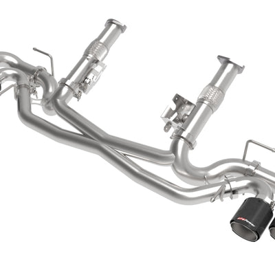 aFe MACH Force-Xp 3in to 2-1/2in 304SS Cat-Back (No Muff.) 2020 Chevy Corvette (C8) 6.2L - Black Tip