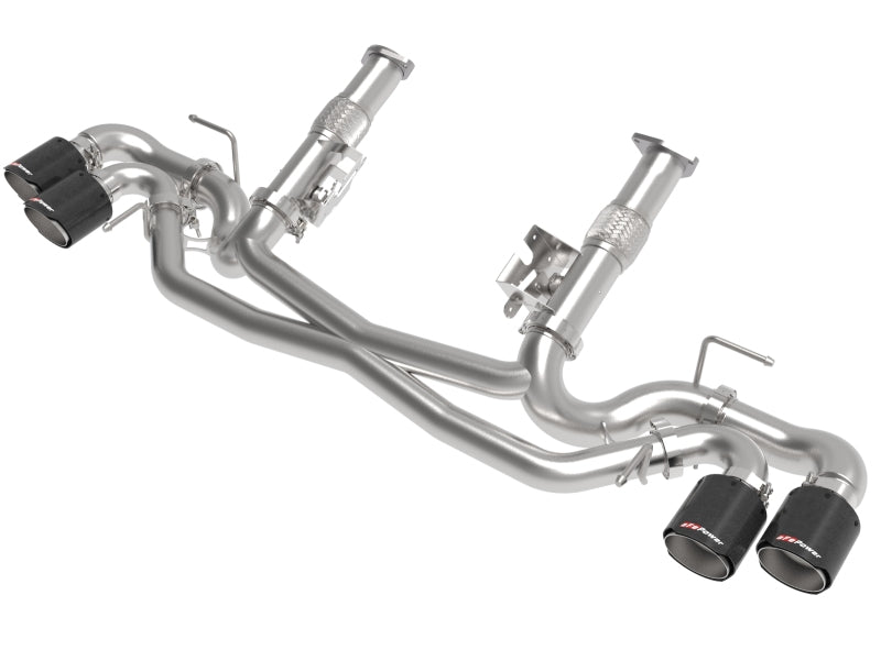 aFe MACH Force-Xp 3in to 2-1/2in 304SS Cat-Back (No Muff.) 2020 Chevy Corvette (C8) 6.2L - Black Tip aFe MACH Force-Xp 3in to 2-1/2in 304SS Cat-Back (No Muff.) 2020 Chevy Corvette (C8) 6.2L - Black Tip
