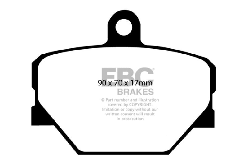 EBC 08+ Smart Fortwo 1.0 Ultimax2 Front Brake Pads EBC 08+ Smart Fortwo 1.0 Ultimax2 Front Brake Pads