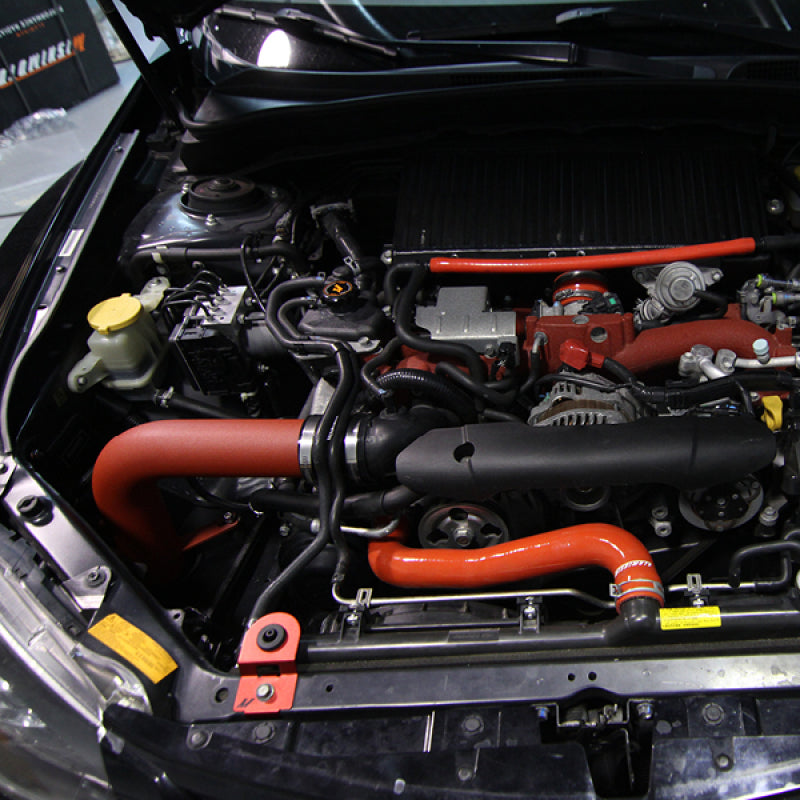 Mishimoto 08+ Subaru WRX/STi Performance Cold Air Intake Kit - Wrinkle Red Mishimoto 08+ Subaru WRX/STi Performance Cold Air Intake Kit - Wrinkle Red